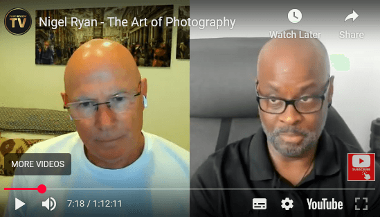 Nigel Ryan speaking with Flux Review TV in The Art of Photography interview